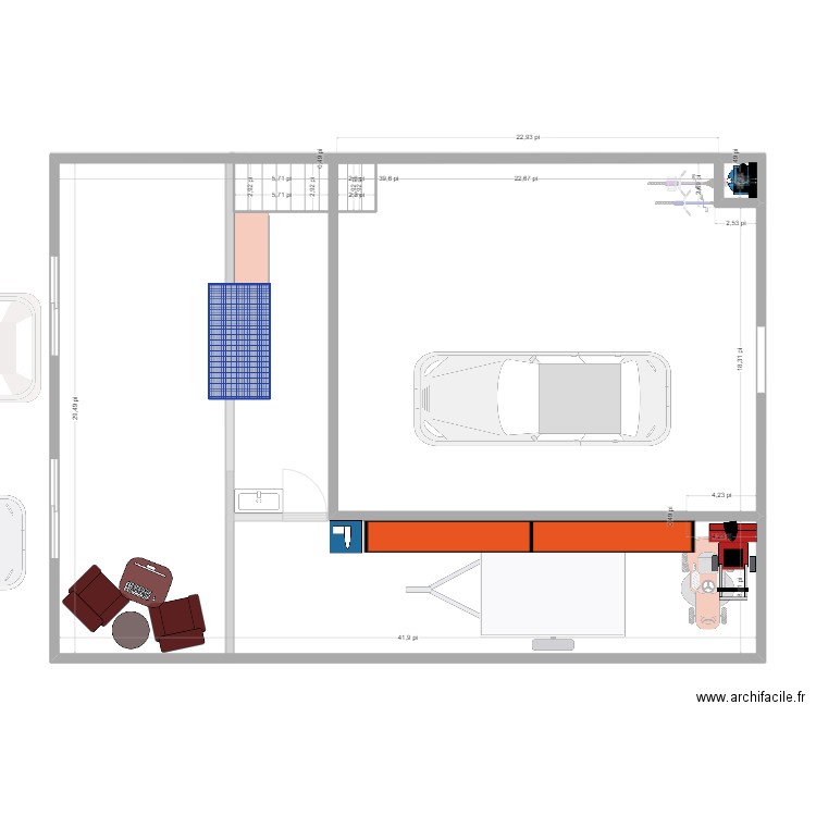 garage1. Plan de 7 pièces et 168 m2