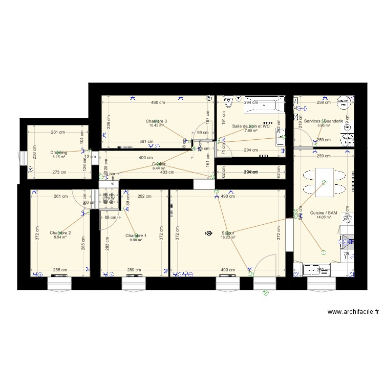 IBM JJ APT1 plan de réalisation. Plan de 0 pièce et 0 m2