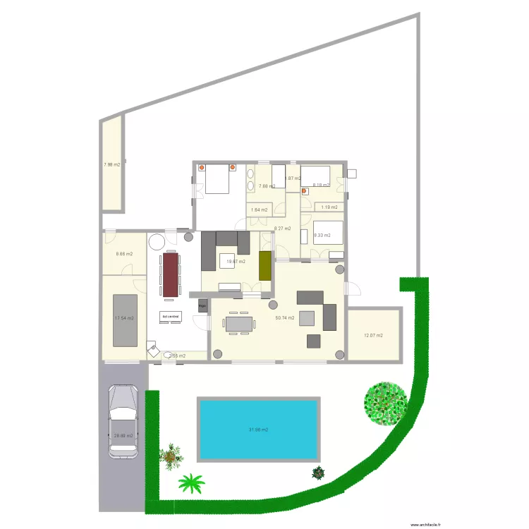 Maison. Plan de 