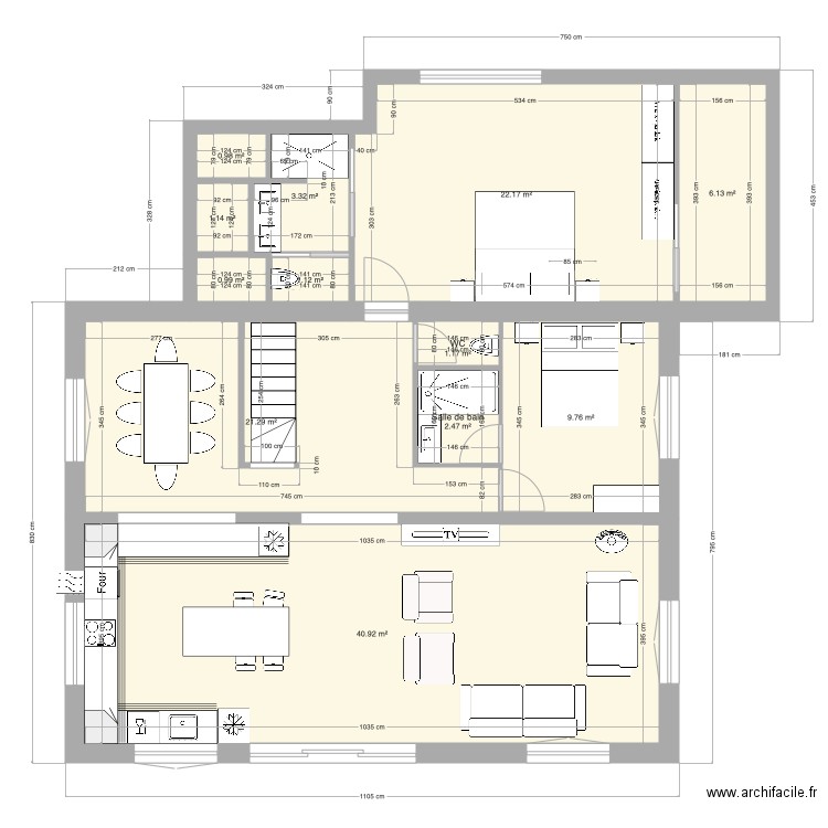 Maison Duing v2 cuisine. Plan de 0 pièce et 0 m2