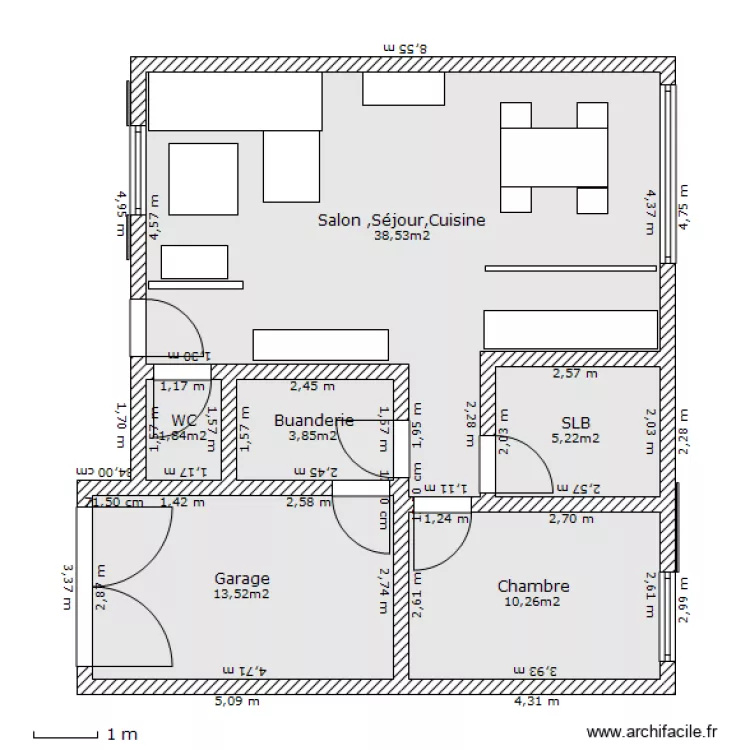 Plan maison RDC. Plan de 
