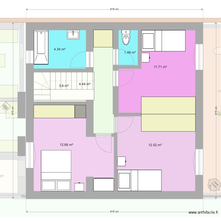 Projet 2020919 Cabane chambres . Plan de 0 pièce et 0 m2