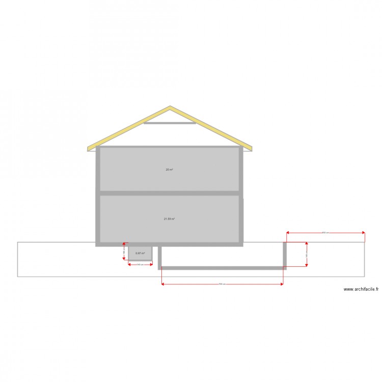 plan de coupe piscine. Plan de 0 pièce et 0 m2