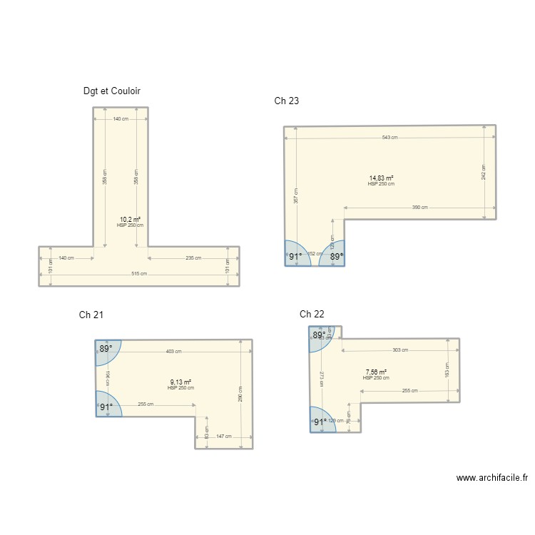 Hôtel Nogent le Rotrou 2ieme Plan de M.GAZZA. Plan de 4 pièces et 42 m2