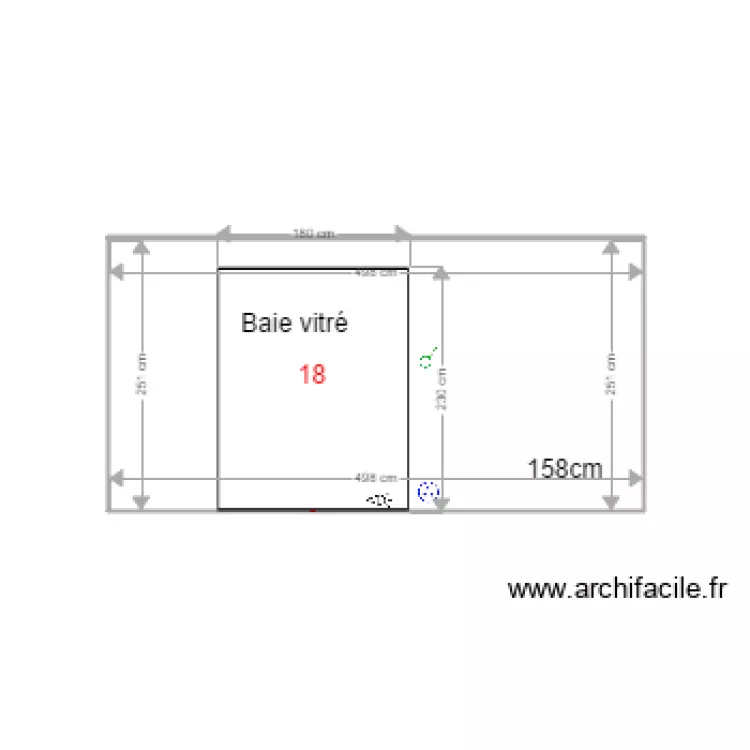 Baie vitre parental. Plan de 