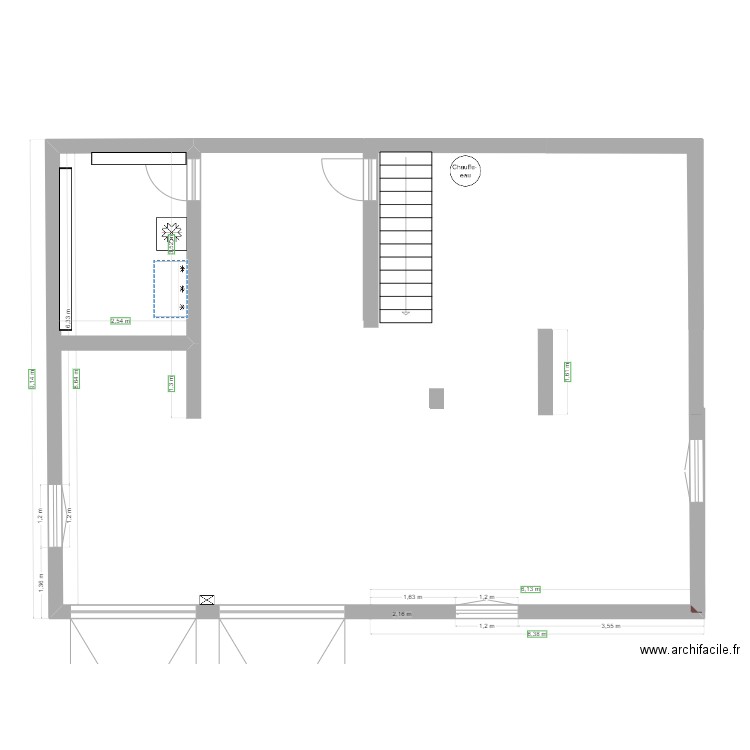 Garage nu. Plan de 0 pièce et 0 m2