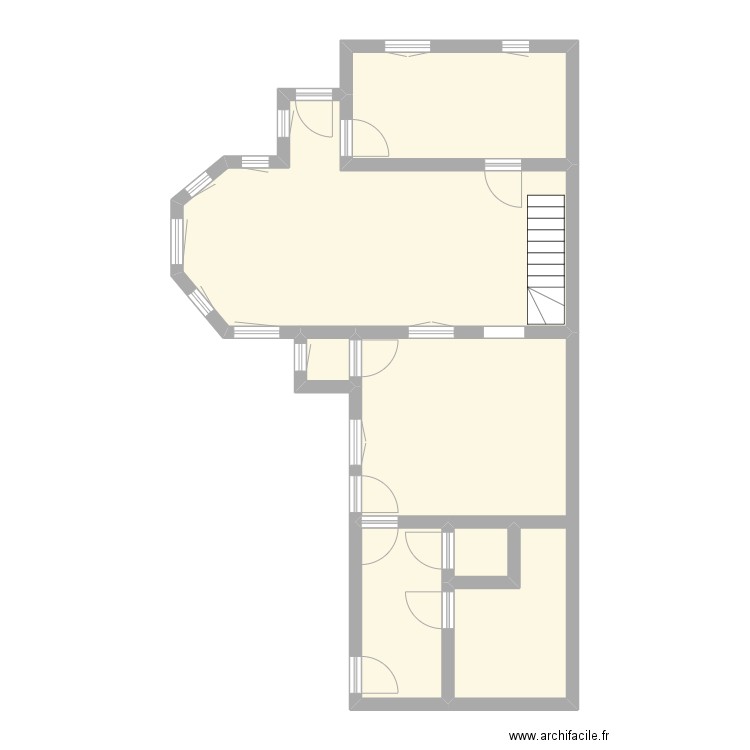 merville. Plan de 6 pièces et 73 m2