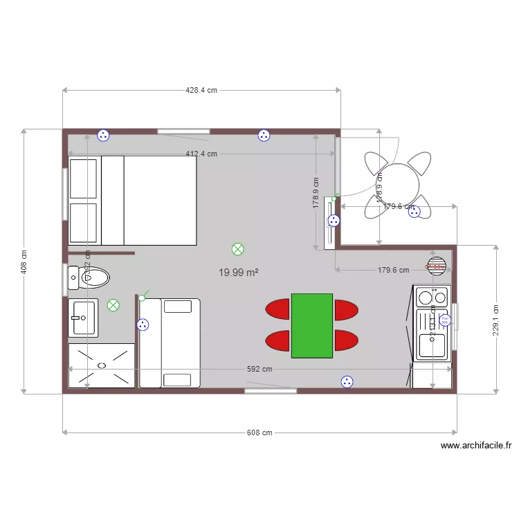 bungalow1. Plan de 