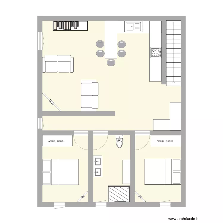 Appart Marraine. Plan de 