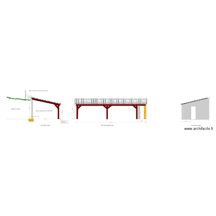 plan cuisine façades. Plan de 5 pièces et 10 m2