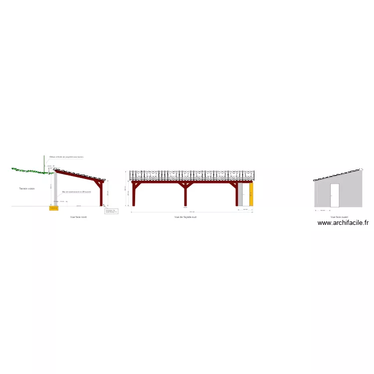 plan cuisine fa&ccedil;ades. Plan de 