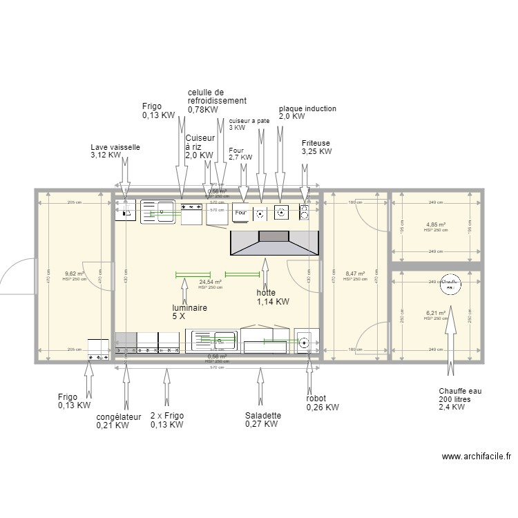 projet cuisine électrique 01. Plan de 0 pièce et 0 m2