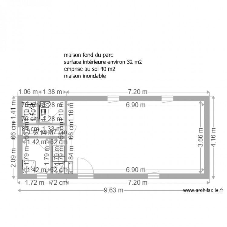 maison au fond du parc. Plan de 0 pièce et 0 m2