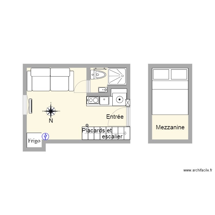 1 Frochot. Plan de 0 pièce et 0 m2