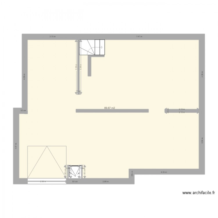 LUC Sous sol avant travaux 2 janv. Plan de 0 pièce et 0 m2