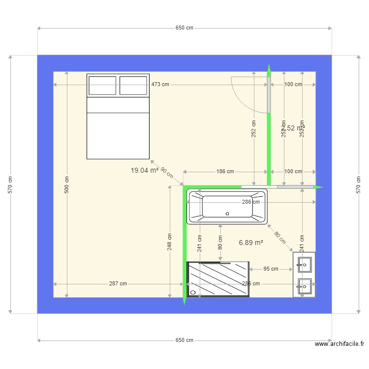 aurore sdb. Plan de 0 pièce et 0 m2