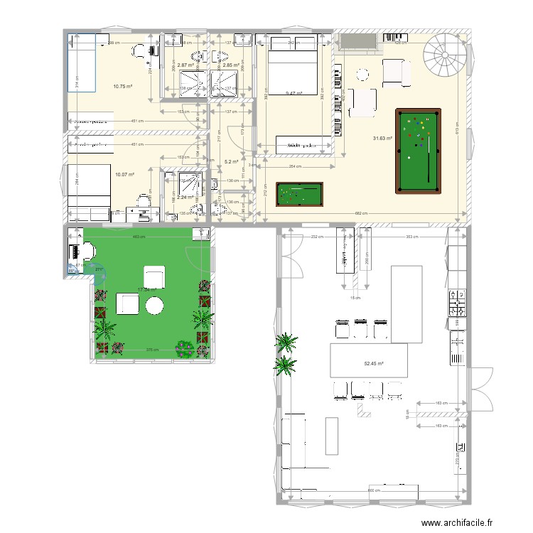 maison hésinge version 3. Plan de 0 pièce et 0 m2