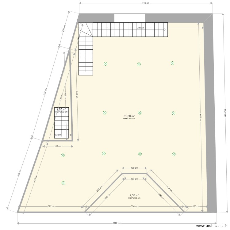 REMIGNY RDC. Plan de 3 pièces et 93 m2