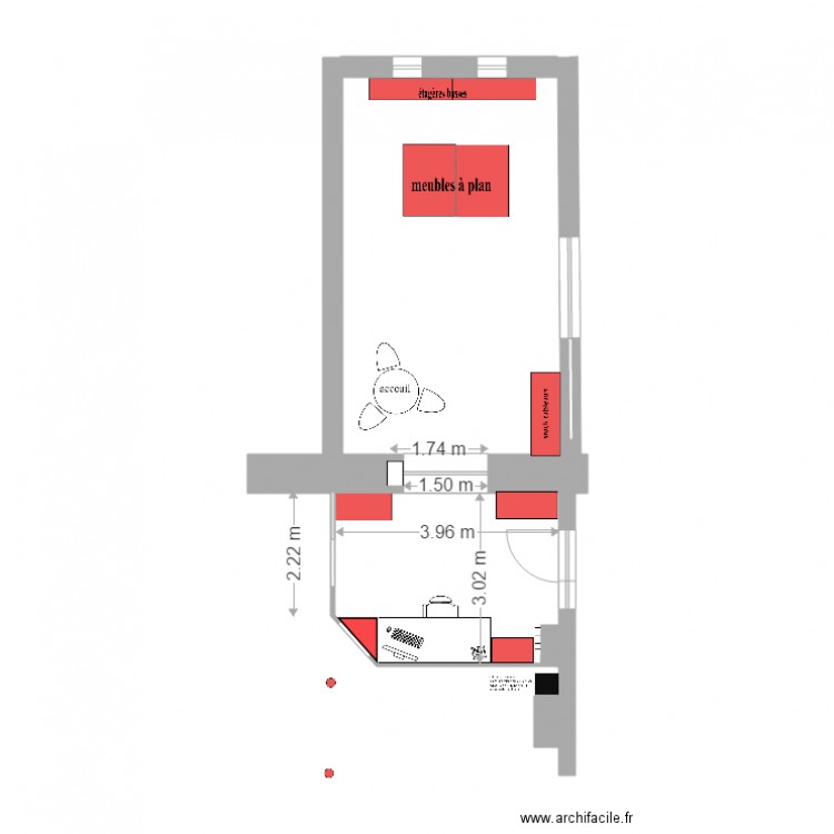  PLAN   avec bureau galandage. Plan de 0 pièce et 0 m2