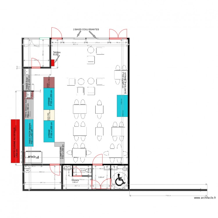 MILLENIUM Façade Avant Resto Entrée WC salle V1 230118. Plan de 0 pièce et 0 m2