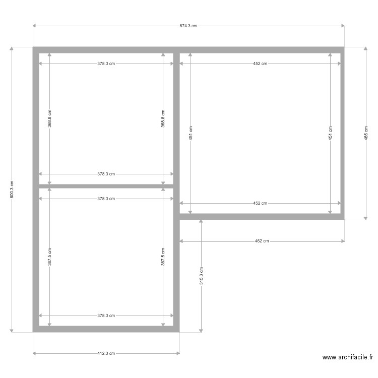 RDC EXT PROJ. Plan de 0 pièce et 0 m2