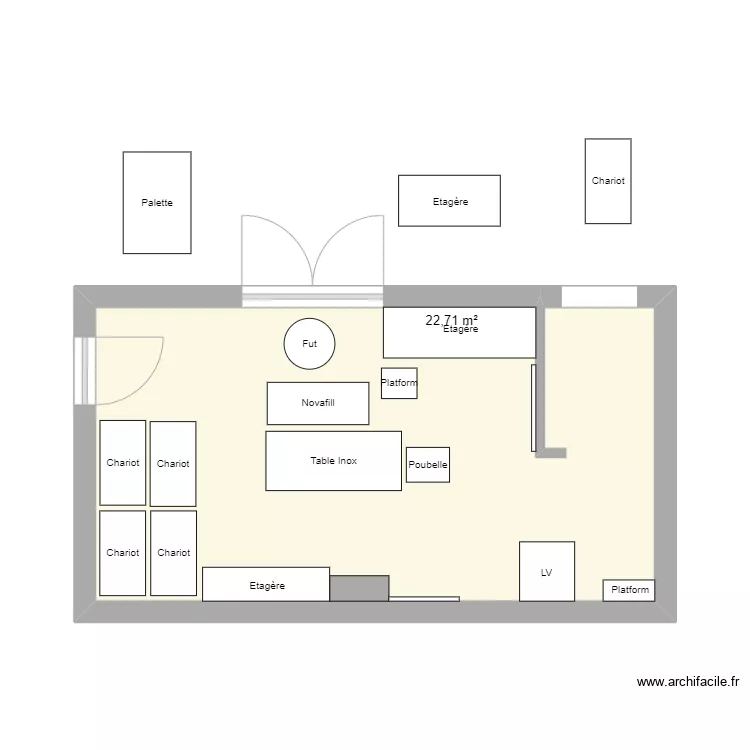 Salle HV version 3. Plan de 