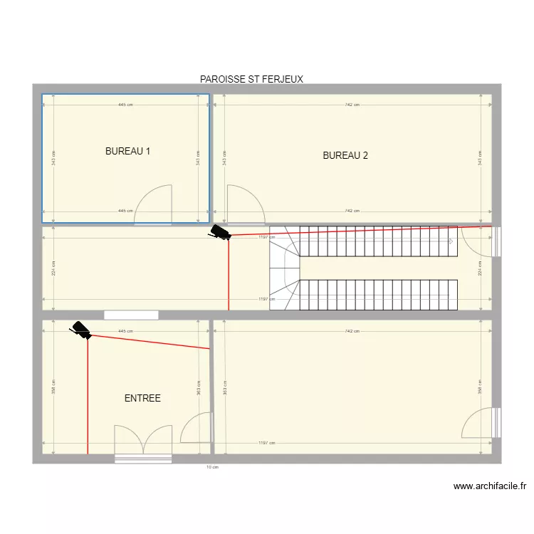 PAROISSE ST FERJEUX. Plan de 