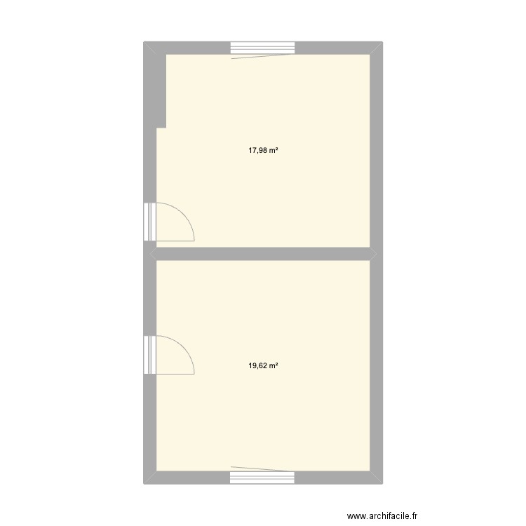 Bureau + Chambre. Plan de 0 pièce et 0 m2