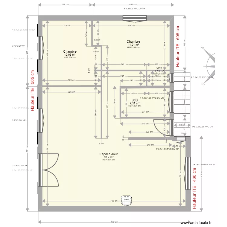 POULET Damien. Plan de 