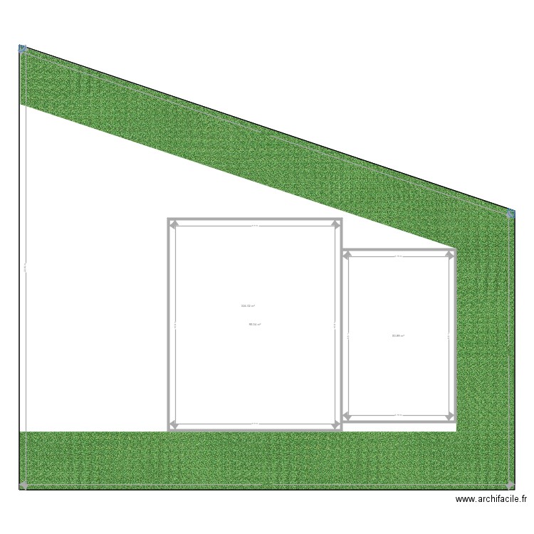 terrain avec limite. Plan de 0 pièce et 0 m2