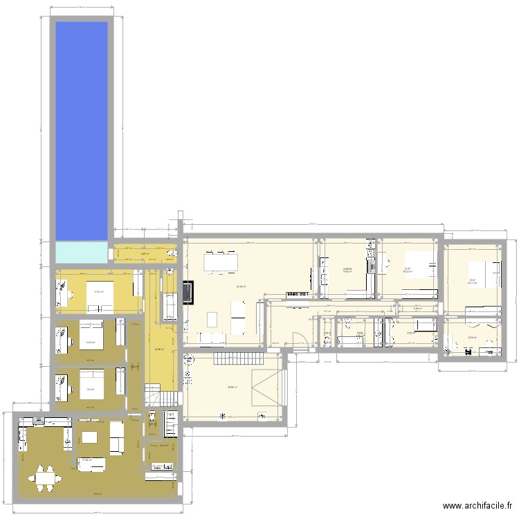 Vedrin 2020 piscine 18m 8. Plan de 0 pièce et 0 m2