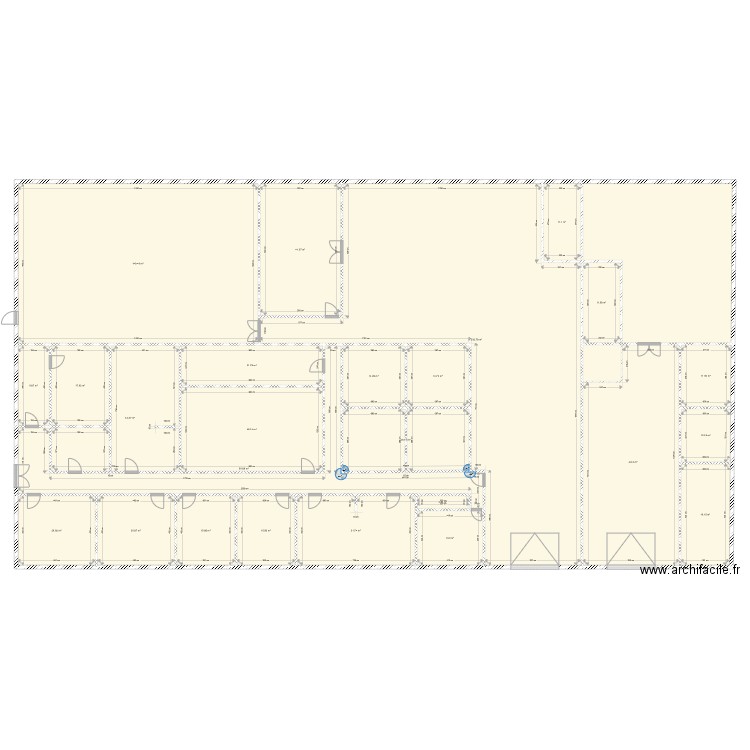 Plan Entrepôt RDC AD72. Plan de 0 pièce et 0 m2