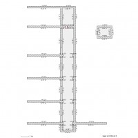 croquis de la gaine d'ascenseur
