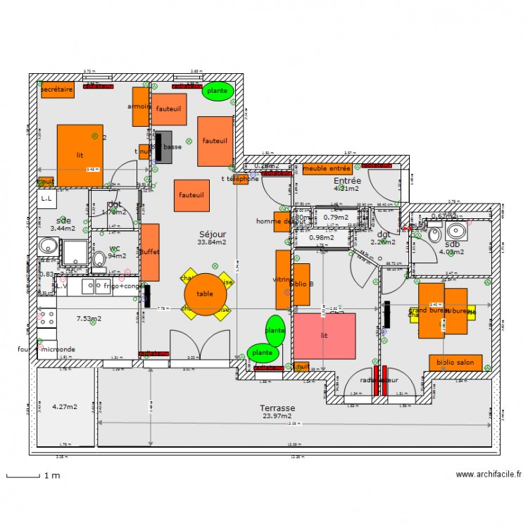 d305  terrasse. Plan de 0 pièce et 0 m2