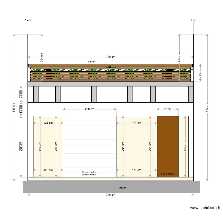 Plan de coupe. Plan de 0 pièce et 0 m2