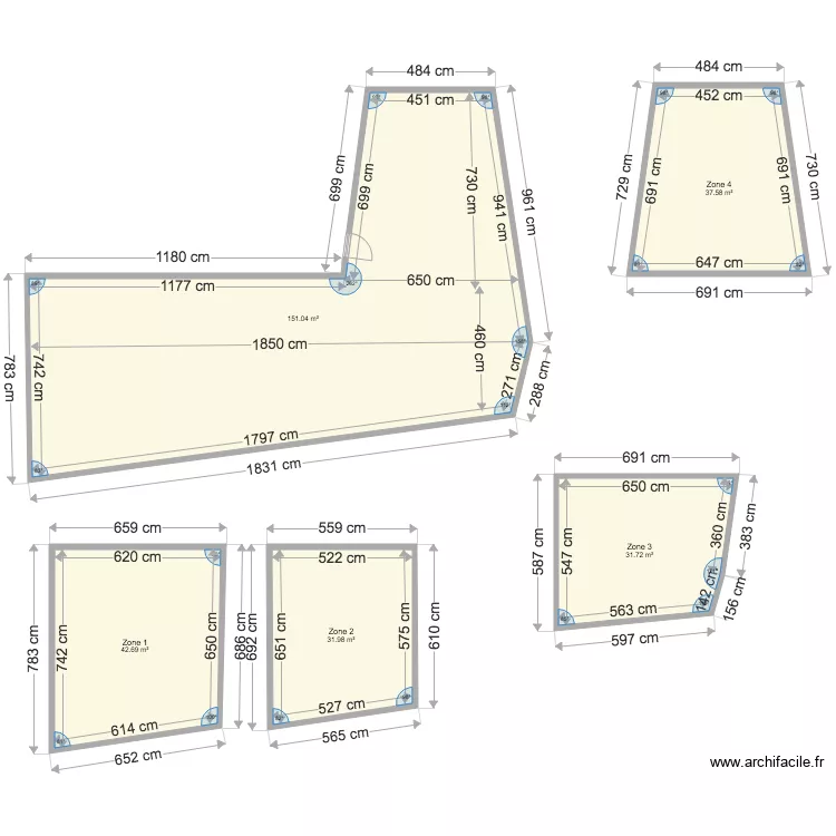 Salle VdL Chauffage sol. Plan de 