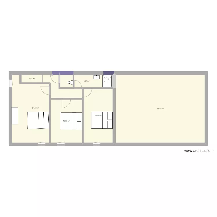 Bureau Moulin V5. Plan de 