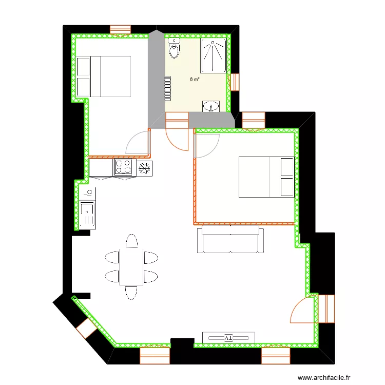 Malemort Apt 1 Nouveau. Plan de 
