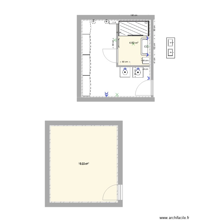 sdb cave. Plan de 0 pièce et 0 m2