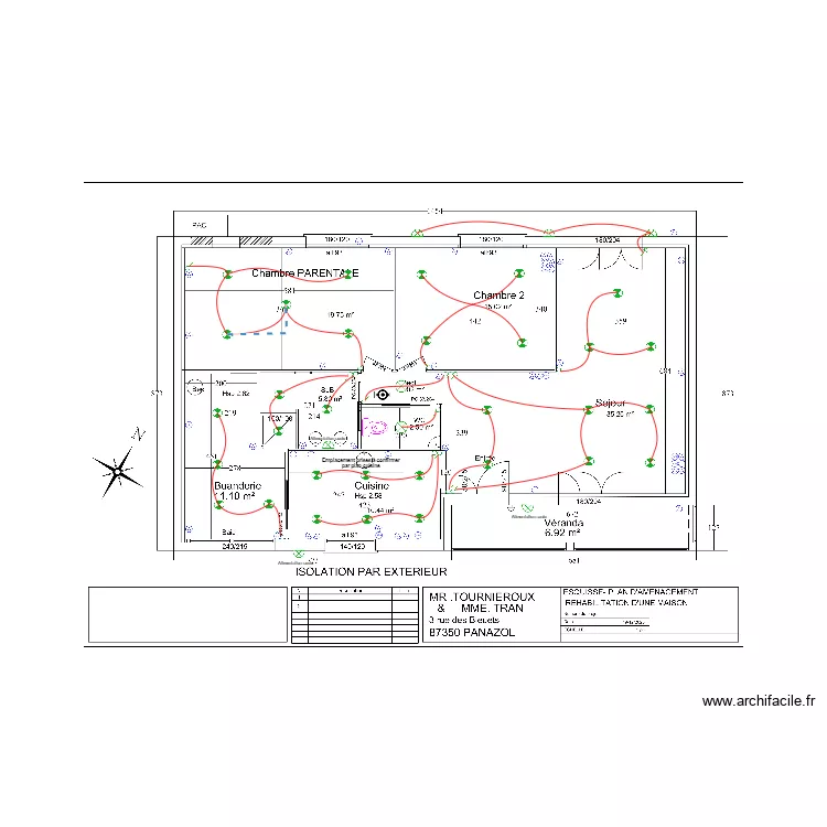 RD ELEC TOURNIEROUX. Plan de 