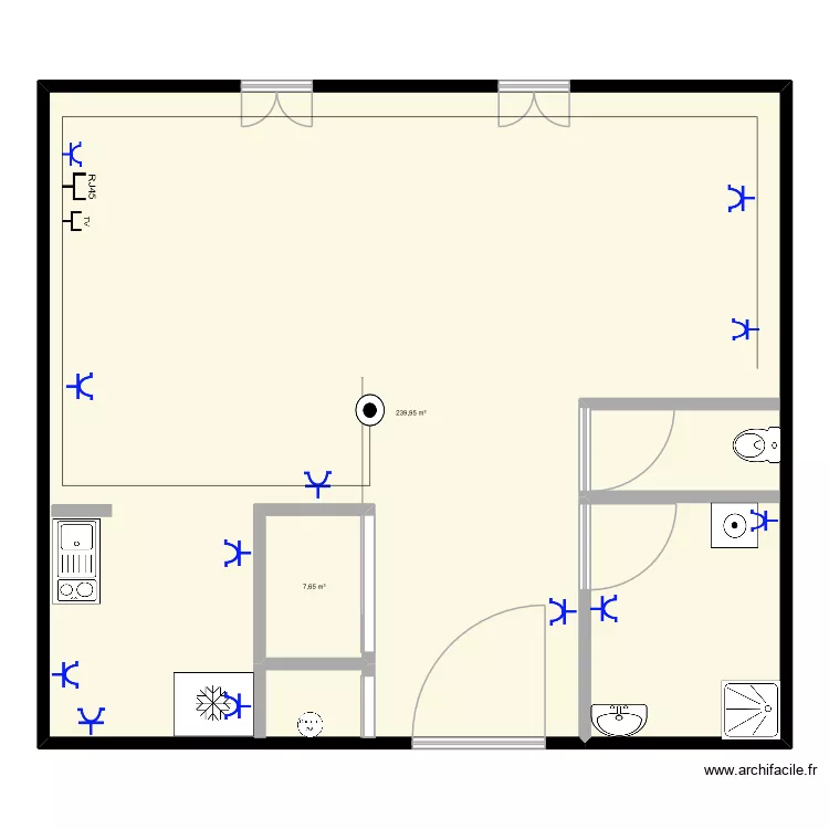 michael. Plan de 2  et 259 m²