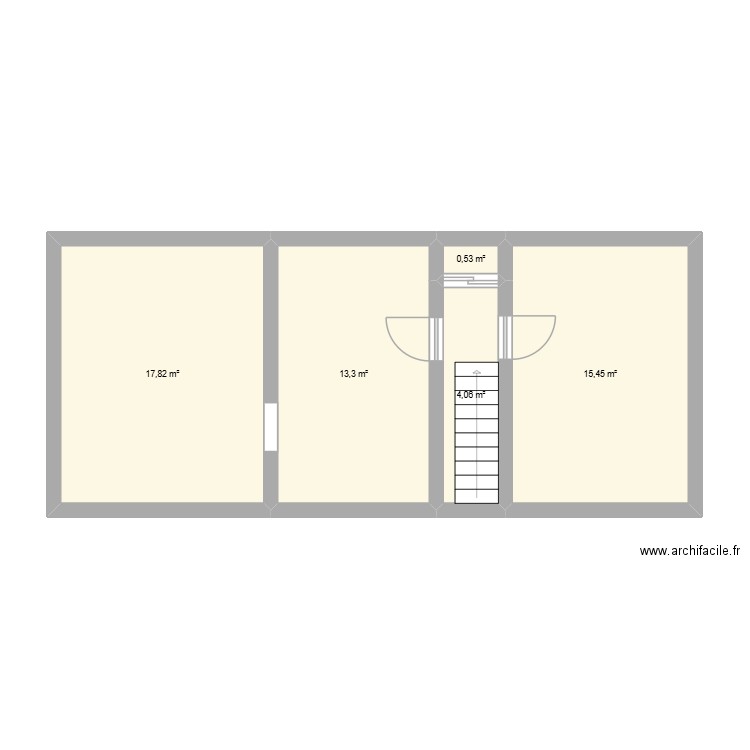 plan maison haut. Plan de 5 pièces et 51 m2