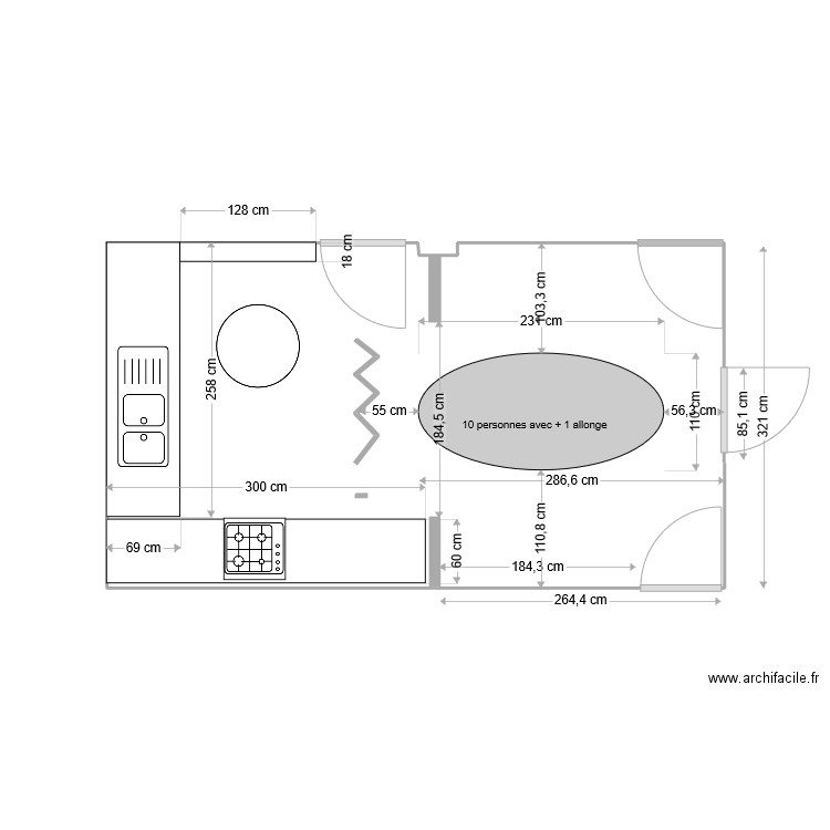 Cuisine ADV - Version 2. Plan de 0 pièce et 0 m2