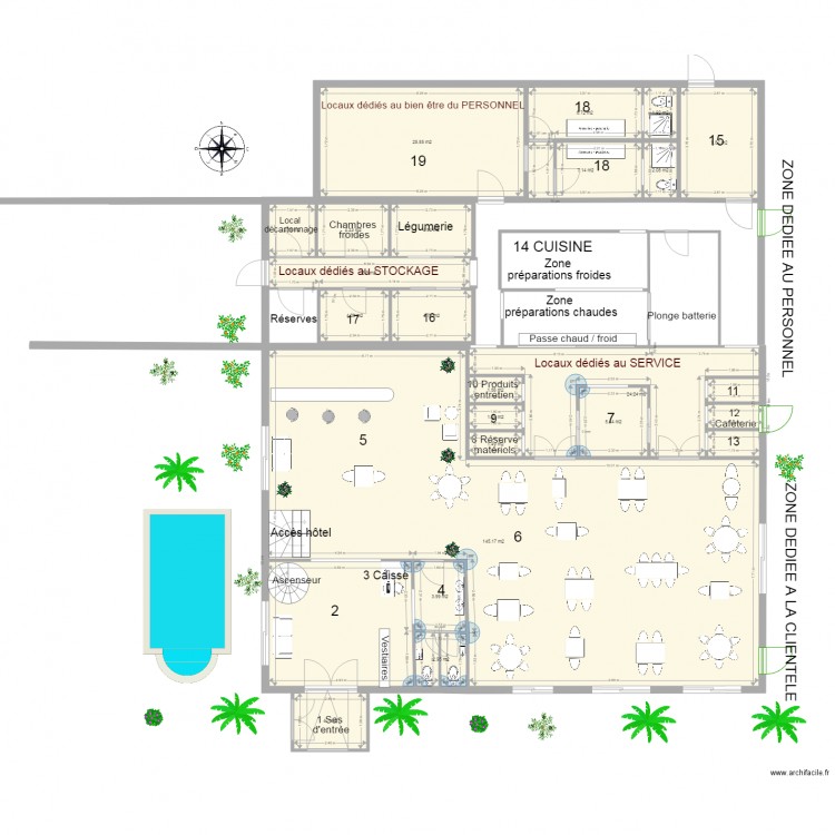 Plan restau roussillon  type LV  2016 06. Plan de 0 pièce et 0 m2