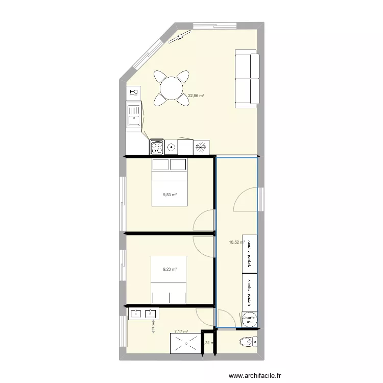Appartement Liam GARDET Etat Futur. Plan de 
