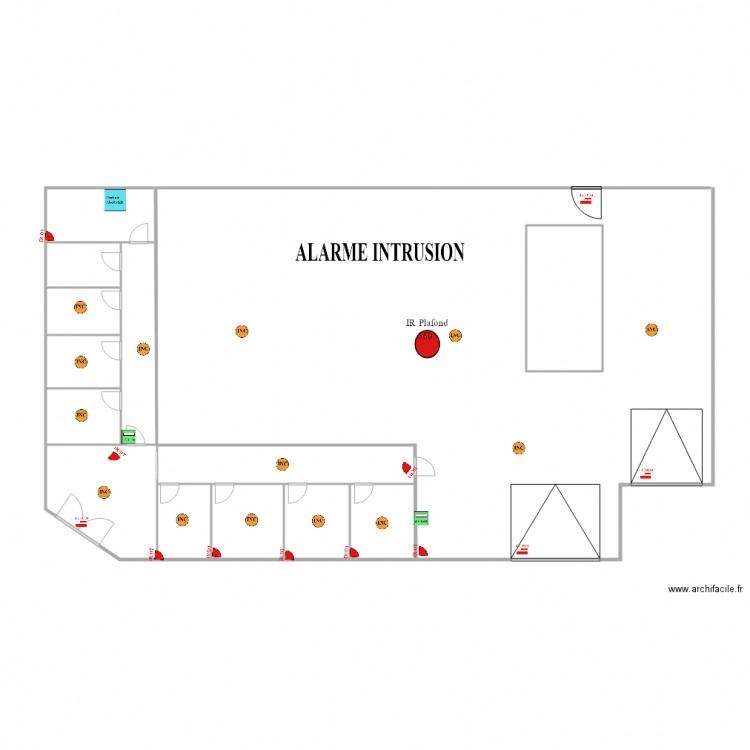 Grenam Evasion ALARME. Plan de 11 pièces et 55 m2