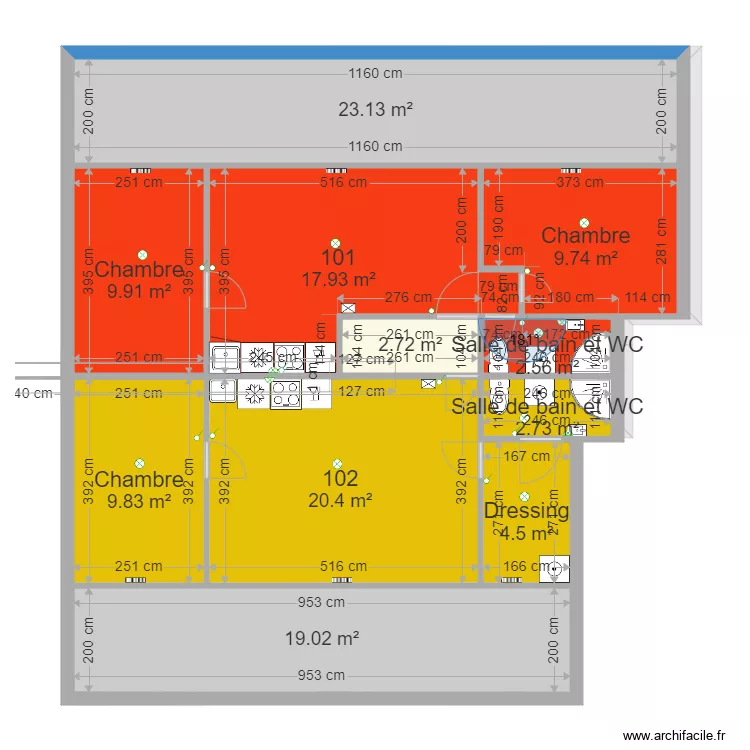 kihal rdc apres. Plan de 