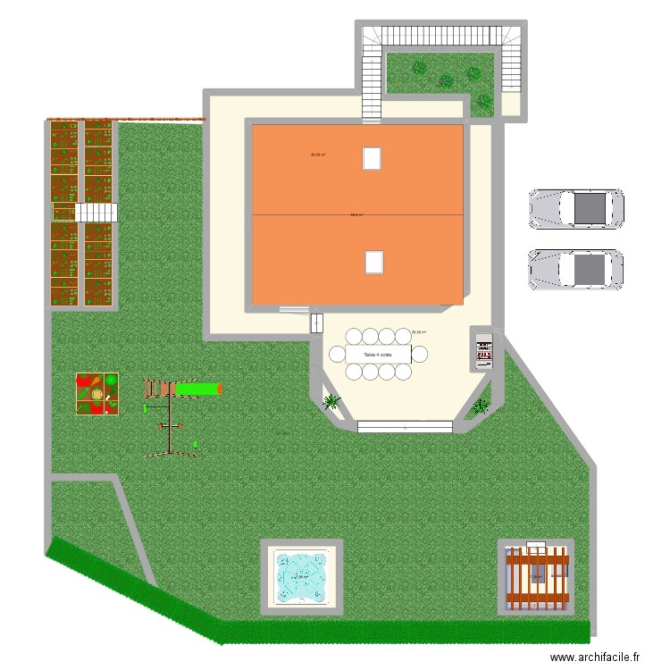 Plan Jardin. Plan de 0 pièce et 0 m2