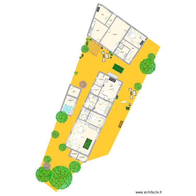 gite faubourg de gien. Plan de 33 pièces et 470 m2
