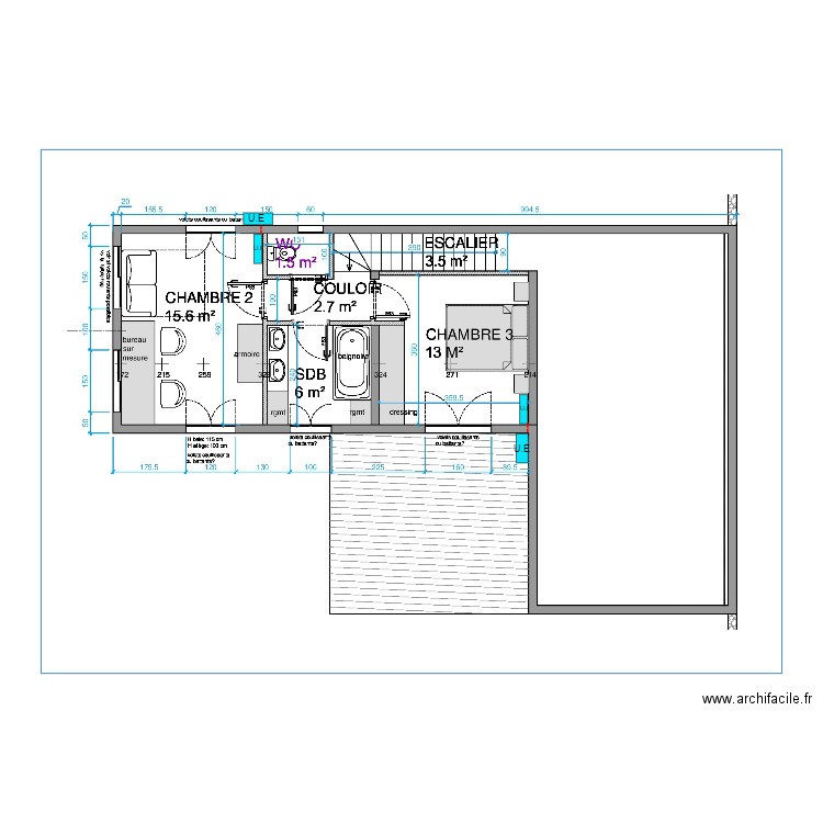 François Bourel R+1. Plan de 0 pièce et 0 m2